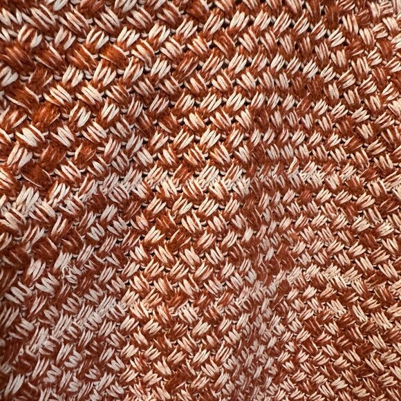 Universal Thread Burnt Orange and White Knit Women's Sweater-Size Medium - Picture 3 of 5